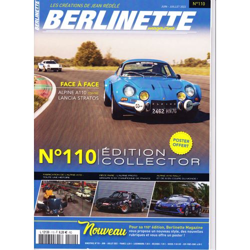 Berlinette N° 110 - Juin/Juillet 2022 - La 1ère Victoire De L'a110 - A110 Contre Stratos -