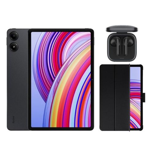 PACK TABLETTE TACTILE XIAOMI REDMI PAD PRO 12,1 WIFI 128 GO GRIS + BUDS 6 ACTIVE NOIR + FOLIO POUR REDMI PAD PRO