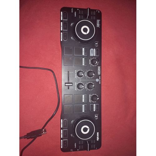 Hercules DJControl Starlight - Contrôleur DJ USB portable à 2 pistes et 8 pads ( logitiel serato non inclus )