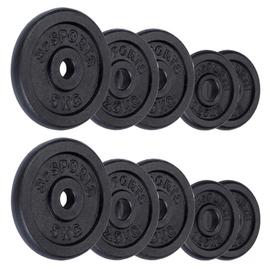 ScSPORTS® Lot d'Haltères Poids Musculation Gym 80 kg Chrome 30/31