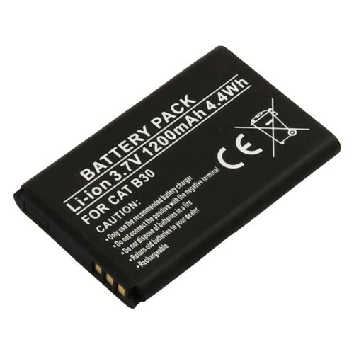 Batterie de Remplacement pour CAT B30 3,7V 1200mAh Li-ion Noir