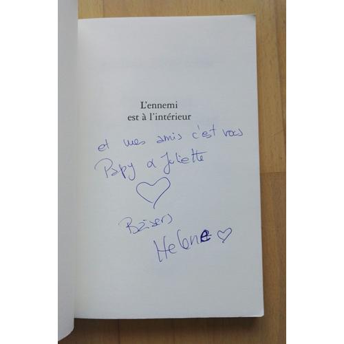 Helena Noguerra L'ennemi Est À L'intérieur Avec Un Envoi Autographe Signé 2002 Denoël