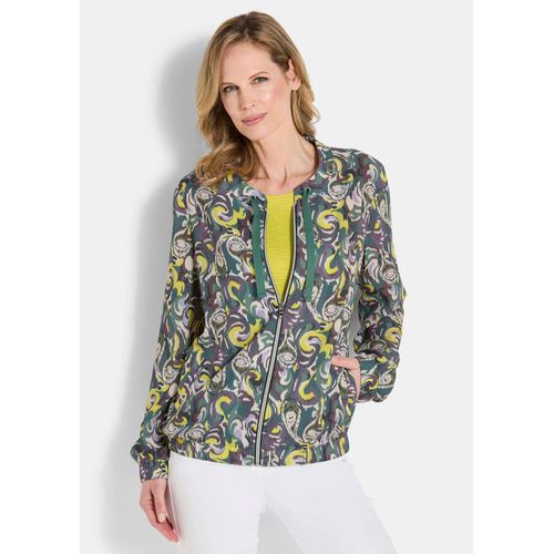 Blouson En Pure Viscose - Vert / À Motifs - Gr. 24 De Goldner Fashion