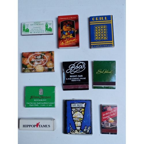 Boîtes Et Pochettes D'allumettes Touristiques France Et Monde 10 Articles