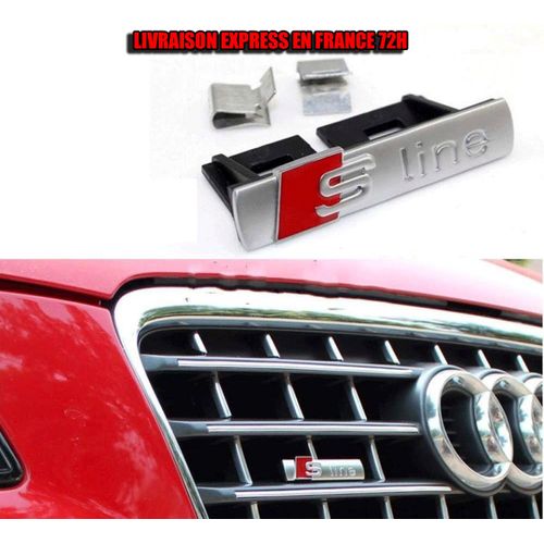 Pour Audi Logo S Line Calandre Emblème Logo Sline Chrome Auto New