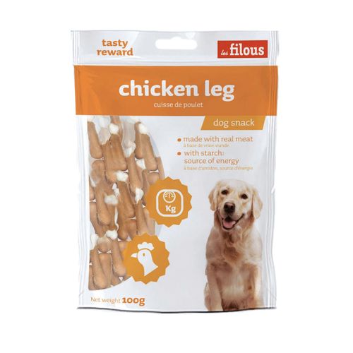Friandises Pilons Poulet, Les Filous 100 Grammes , Pour Chiens
