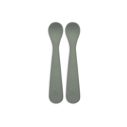 Lot De 2 Cuillères Souple Silicone Ash Green - Jollein