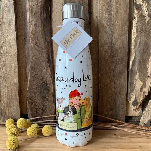 Bouteille Isotherme En Inox Crazy Dog Lady Par Alex Clark