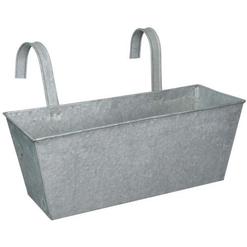 Jardinière Blanc En Zinc 40x15x15cm