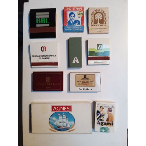Boîtes Et Pochettes D'allumettes Rares France Et Monde 10 / 12 Articles
