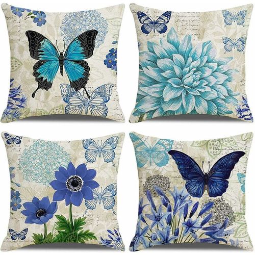 4 Pièces De Coton Et Lin Décoration Canapé Décoration De La Maison Taie D'oreiller Super Douce Décoration Maison Salon Chambre Canapé Housse De Coussin 45x45cm