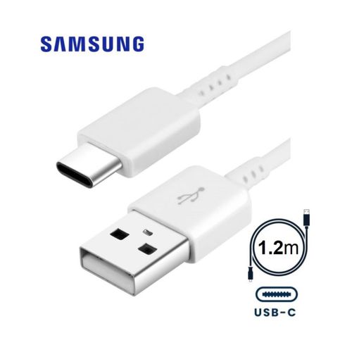 120cm - Cable Cordon Blanc Prise USB-A vers USB-C Charge Rapide Original Samsung compatible Chargeur USB 15W Pour Tablette Galaxy Tab A9 / Tab A9+ Plus 