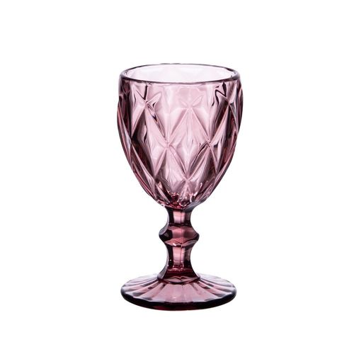 Boite De 6 Verres À Pied 25 Cl Diamond Rose