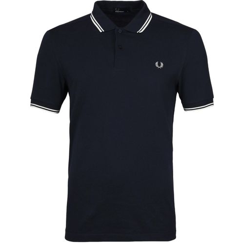 Fred Perry Polo Marine Blanc Bleu Foncé Bleu Taille Xl