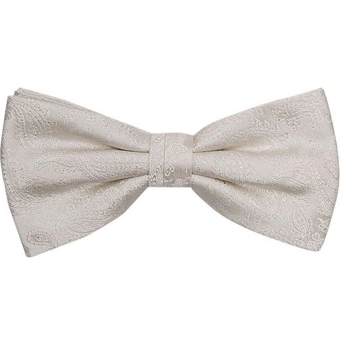 Profuomo Noeud Papillon Paisley Blanc Cassé