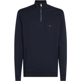 Tommy Hilfiger Pull Demi-Zip Intechno Marine Bleu Foncé Bleu Taille S