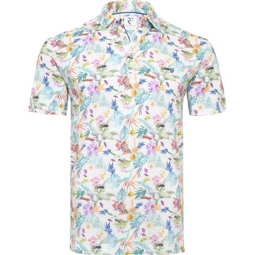 R2 Amsterdam Piqué Polo De Lin Impression Multicolor Multicoloré Taille L