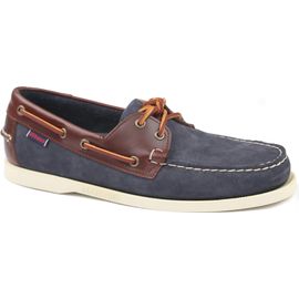 Sebago Chaussures Docksides Portland Marine Bleu Bleu Foncé Marron