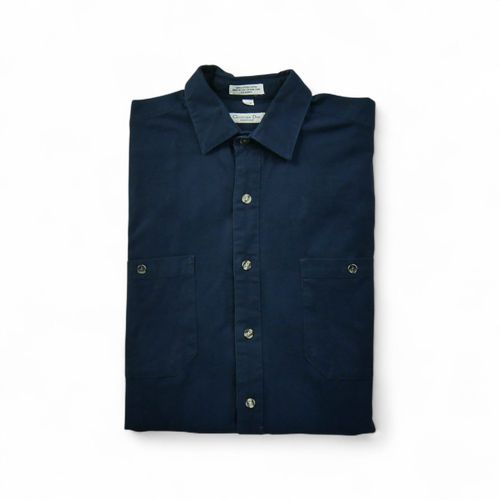 Reconditionné - Chemise Classique Homme Uni Marine - Taille M - Homme - Marine