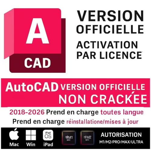 Autodesk Autocad 2026 Licence Officielle 1 An