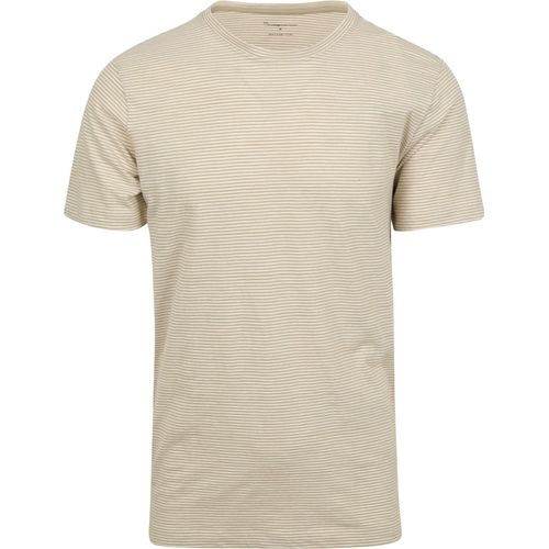 Knowledgecotton Apparel T-Shirt Rayures Beige Taille M