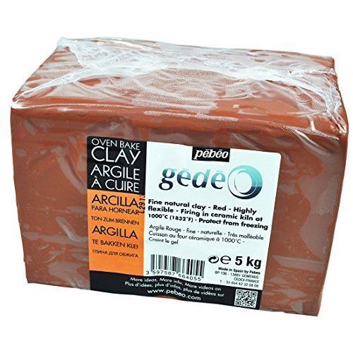 Bloc D'argile À Cuire - Rouge - Sculpture - Poterie - Modelage - 5 Kg - Pébéo