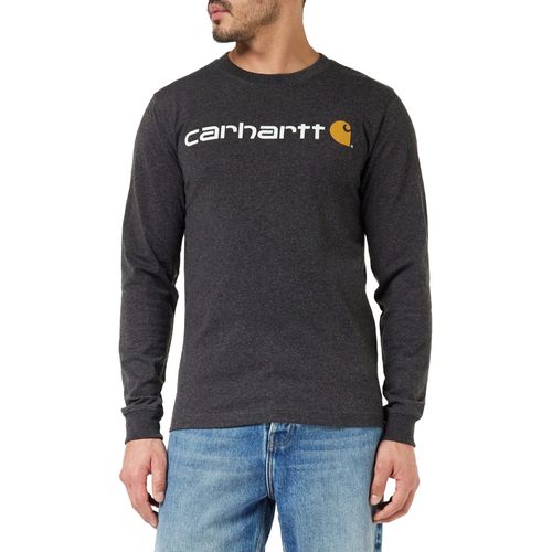 Carhartt - Core Logo L/S - Haut À Manches Longues Taille M, Noir