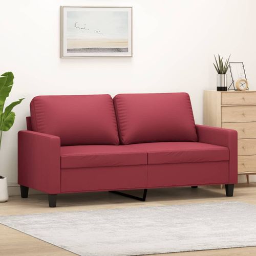 Vidaxl Canapé À 2 Places Rouge Bordeaux 140 Cm Similicuir