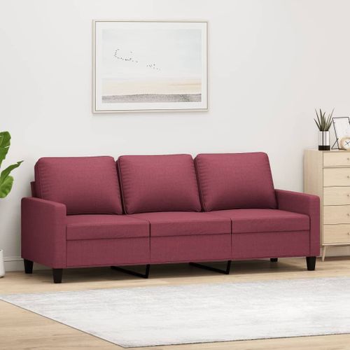 Vidaxl Canapé À 3 Places Rouge Bordeaux 180 Cm Tissu