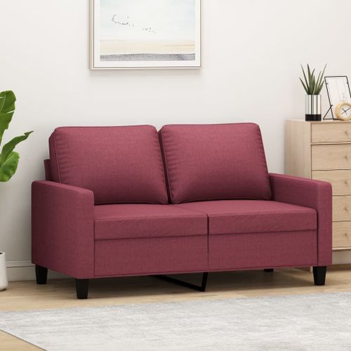 Vidaxl Canapé À 2 Places Rouge Bordeaux 120 Cm Tissu