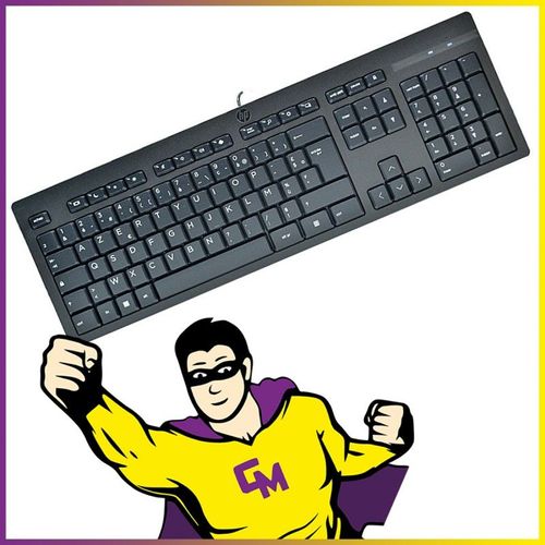 Clavier AZERTY USB HP TPA-L001K Noir 105 Touches Keyboard