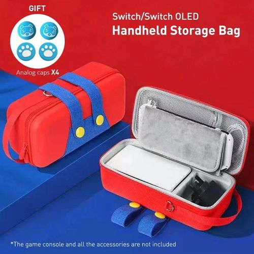Sac De Rangement Portable Oled Pour Nintendo Switch, Étui Rigide De Transport De Grande Capacité, Support Intégré Pour Accessoires De Jeu Ns Switch--A