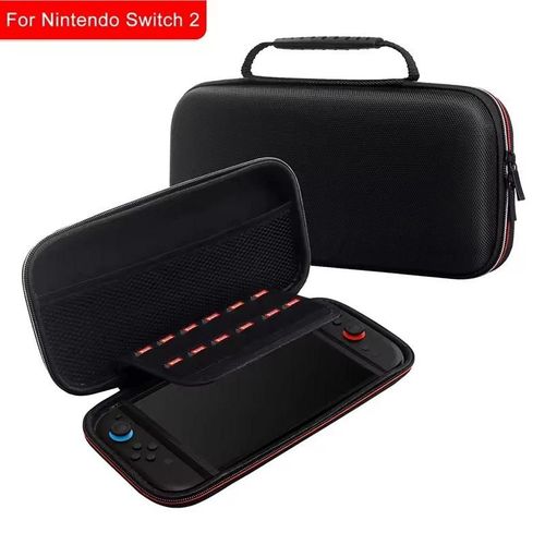 Étui De Transport De Voyage Pour Nintendo Switch 2, Étui De Transport Portable, Pochette À Coque Rigide Pour Switch 2, Sac De Rangement D'accessoires De Console--Noir