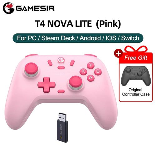 Gamesir Manettes Pc Switch 2 Contrôleur Nova Lite Controle Hall Joystick Efficace Pour Nintendo Switch Steam Téléphone Android Ios-Rose