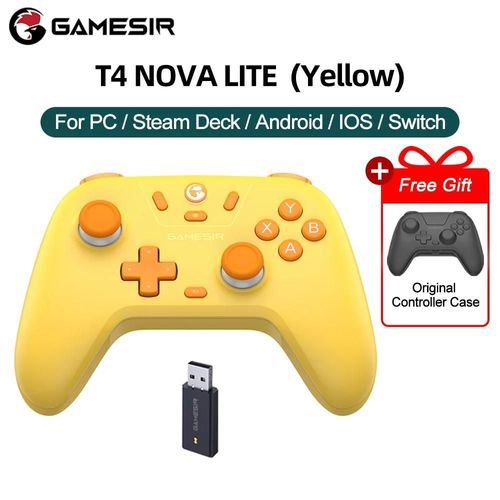 Gamesir Manettes Pc Switch 2 Contrôleur Nova Lite Controle Hall Joystick Efficace Pour Nintendo Switch Steam Téléphone Android Ios-Yellow