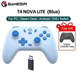 Gamesir Manettes Pc Switch 2 Contrôleur Nova Lite Controle Hall Joystick Efficace Pour Nintendo Switch Steam Téléphone Android Ios-Bleu