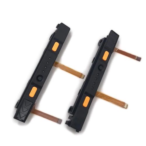 Curseur En Plastique Pour Nintendo Switch Ns Joy-Con, Ensemble De Rail De Contrôleur Avec Câble Flexible, Complet Droit Gauche Avec Bouton-Orange
