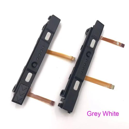 Curseur En Plastique Pour Nintendo Switch Ns Joy-Con, Ensemble De Rail De Contrôleur Avec Câble Flexible, Complet Droit Gauche Avec Bouton-Tears Blanc