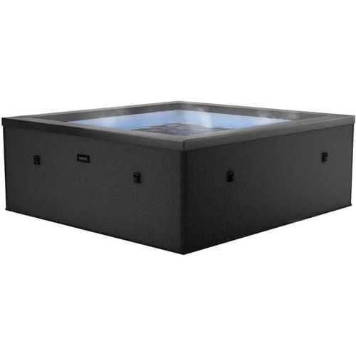 Spa semi-rigide Netspa Idaho - 6 places Coloris Charcoal Noir 140 Airjets massants