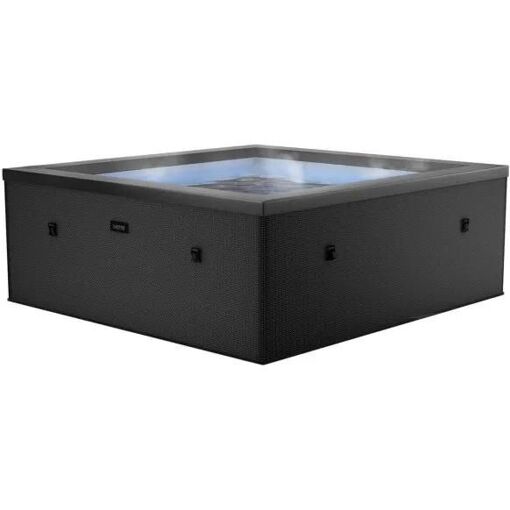 Spa semi-rigide Netspa Idaho - 6 places Coloris Charcoal Noir