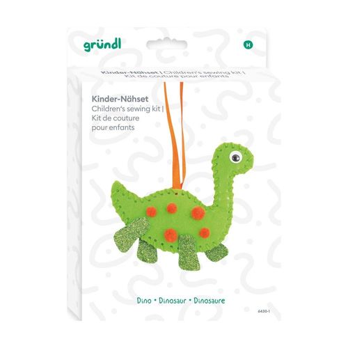 Kit De Couture Enfant ¿ Dinosaure En Feutrine ¿ Gründl Taille : 15 X 10 Cm. Color : Vert