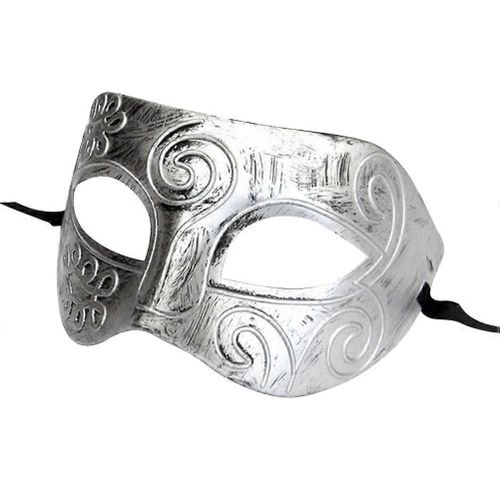 Cool Adulte Hommes Grec Roman Combattant Mascarade Masque Facial Pour Déguisements Bal / Bal Masqué / Halloween (Argent)