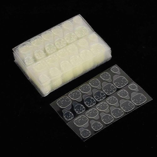 Nail Art Transparent Double Face Adhésif Rubans Faux Ongles Adhésif Autocollant (24pcs X 50 Feuilles) 