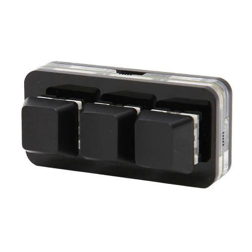 USB 3 touches Mini clavier RVB LED rétro-éclairage prend en charge le clavier de programmation de macros OSU HID remplaçable à chaud pour Windows pour OS X pour Linux Noir