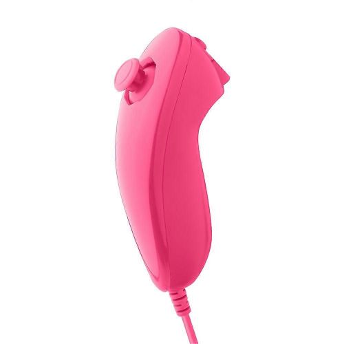 Télécommande De Manette De Jeu Incurvée Pour Nintendo Wii (Rose)