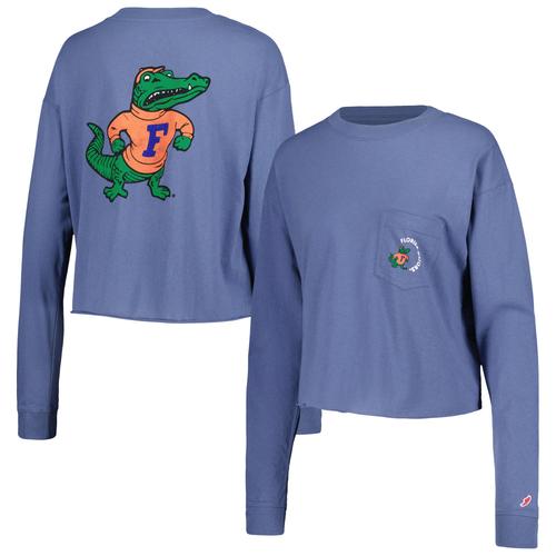 T-Shirt Court À Manches Longues Avec Corde À Linge Des Royal Florida Gators De La League Collegiate Wear Pour Femmes