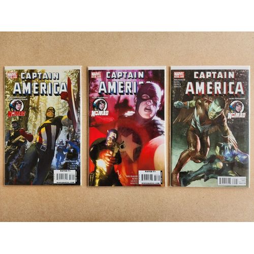 Lot Complet Captain America 602, 603, 604, 605 ( V.O. Marvel Comics 2010 ) ** Histoire Complète : Two Americas / Brubaker & Luke Ross ** Covers Gerald Parel