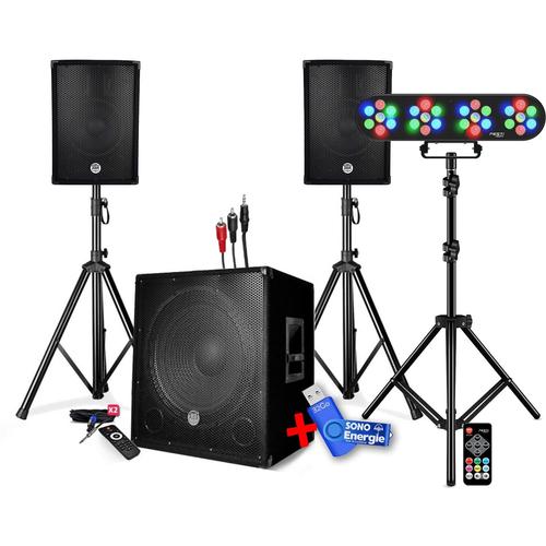 Pack sono BM SONIC SONO DJ 3200W TOTAL, Bass Reflex Enceint