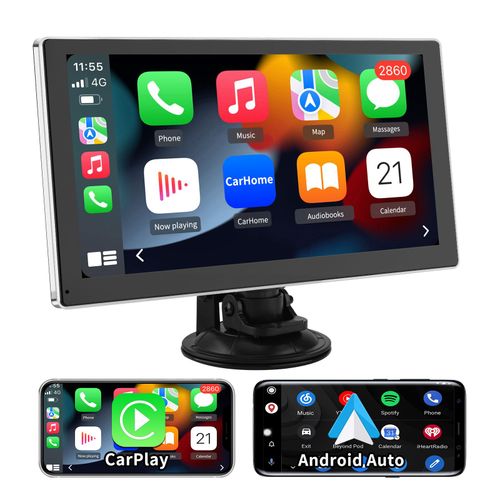 Awesafe Gps Voiture Carplay Sans Fil 9'' Ips Écran - Argent