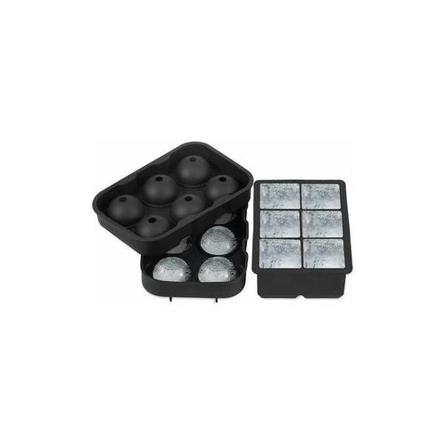 Sphère Round & Square Flexible Silicone Ice Cube Trays Réutilisable Ice Cu